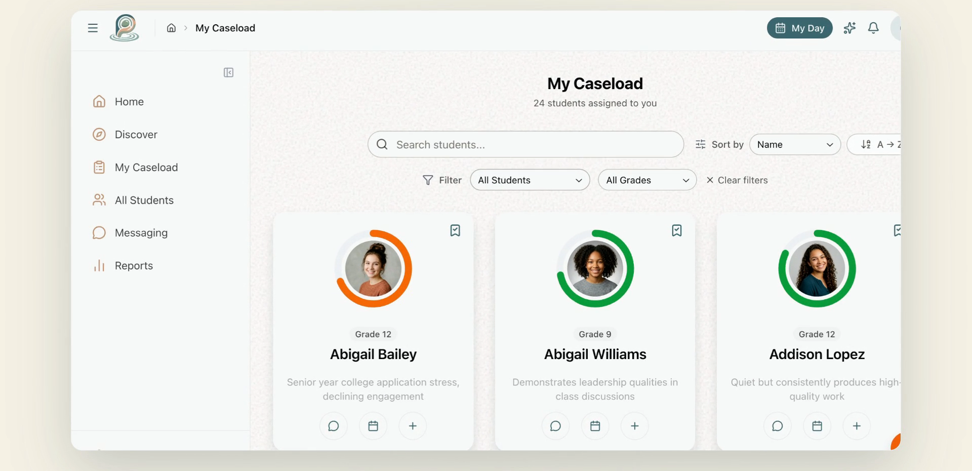 Counselor caseload
